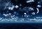 wandmotiv24 Fototapete Nachthimmel, 400 x 280 cm - selbstklebende Strukturtapete, Wanddeko, Wandbild, Wandtapete, Nacht, Schlafzimmer-Modern, Mond M0045