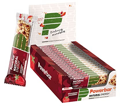 Powerbar - Natural Energy Cereal - Strawberry Cranberry - 18x40g - veganer Kohlenhydrat Energie Riegel - Magnesium - palmölfrei