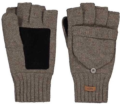 Barts Haakon Fingerless Handschuhe Herren - Fäustlinge fingerlose Strickhandschuhe mit Futter Winter Herbst-Winter - L/XL braun