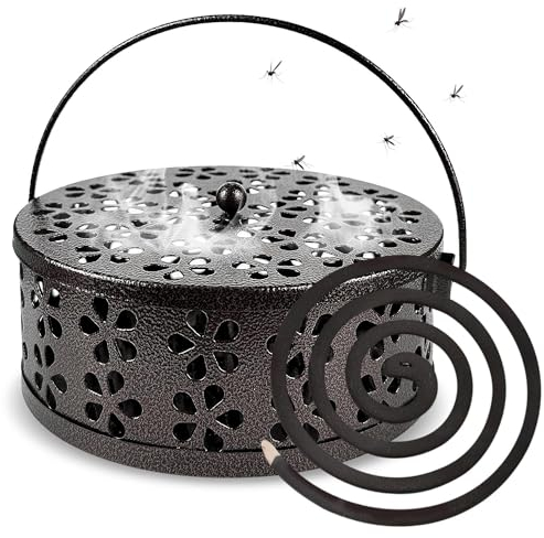Porta Spirale Antizanzare, Metallo Portazampirone, Portazampirone da Esterno, Spirali Zanzare, Porta Bobina per Zanzare Adatto a Camera da Letto Cucina Ufficio Giardino Balcone