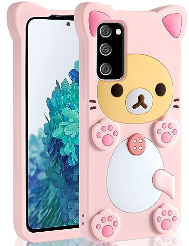 Koecya for Samsung Galaxy S20 FE Case 6.5 3D Cute Cartoon Bear Phone Case Kawaii Fashion Cool Funny Bear Soft TPU Case for Samsung S20FE 5G Silicone Cover for Girls Kids Women PK