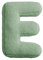 Mealini BUCHSTABENKISSEN - Buchstabe E, grün, ca 19 x 27 cm, Buntes Kissen Alphabet für Namen