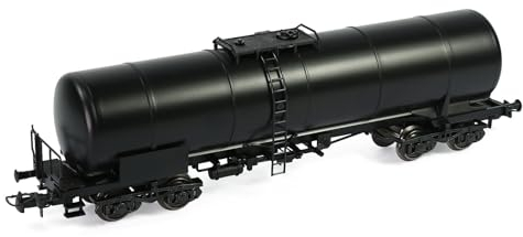Evemodel 1Stk. Modell Spur H0 1:87 Kesselwagen Bahn Zug Öltankwagen Mit DC Metallräder (schwarz)