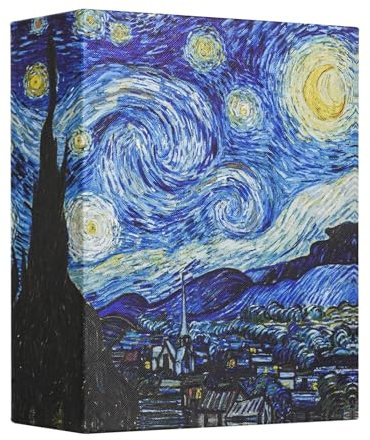 Hiwhy Small Photo Album 15x10 CM (6x4 Inch) 50 Pockets, Slip in Pockets Picture Album, Mini Picture Book for Baby Family Vacation Wedding Anniversary, Starry Night