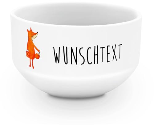 Mr. & Mrs. Panda Personalisierte Müslischale Fuchs Laterne - Personalisierte Geschenke, Füchse, Schale personalisieren, Müslischale Name,