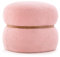 COSTWAY Tabouret de Coiffeuse en Fausse Fourrure, Pouf, Repose-Pieds Rembourré, Base Stable et Patins Antidérapants, pour Chambre, Salon, Max. Poids 300 kg, 44 x 35 x 35 cm, Rose