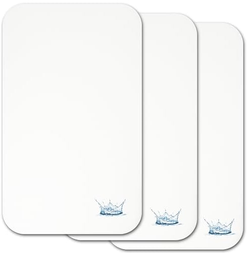 Next to Me Crib Waterproof Mattress Protectors Covers - 3 Pcs SET - 100% Natural Cotton - Extra Soft & Breathable to fit bedside cribs mattresses up to 83 x 50cm - Made in Europe
