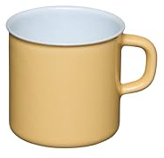 Riess, 0208-, Emaille Topf mit Bördel, Kaffeebecher, Tasse, 8cm Durchmesser, 0.375 Liter Inhalt, verschiedene Farben (SUNSHINE)