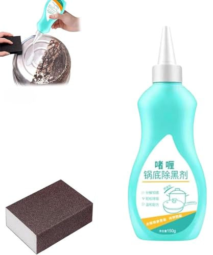 Magic Gel Cleaner para ollas y sartenes, limpiador de sartenes de acero inoxidable, limpiador de ollas para parte inferior de sartenes, gel de limpieza de fondo de ollas negras, limpiador para parte