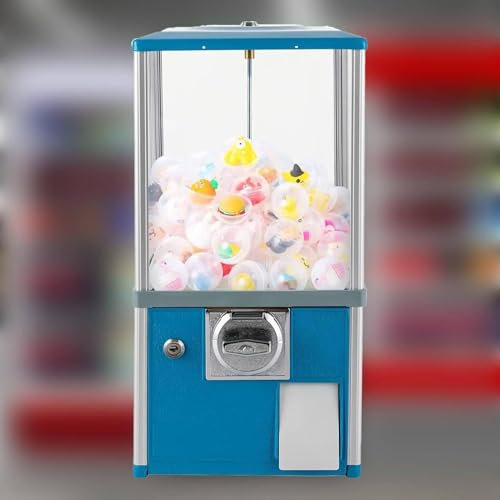 JJENXYYDS Máquina expendedora Comercial, Dispensador de Dulces Que Funciona con Monedas, Máquina expendedora de premios Máquina expendedora de cápsulas Redondas comerciales,Blue