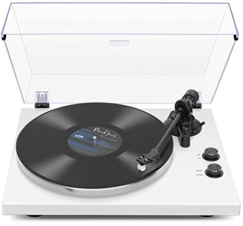 Giradischi Giradischi con connettività di uscita wireless Lettore in vinile Supporto trasmissione a cinghia 33 45 RPM Velocità Phono Line USB Registrazione digitale su PC Cartuccia MM avanzata