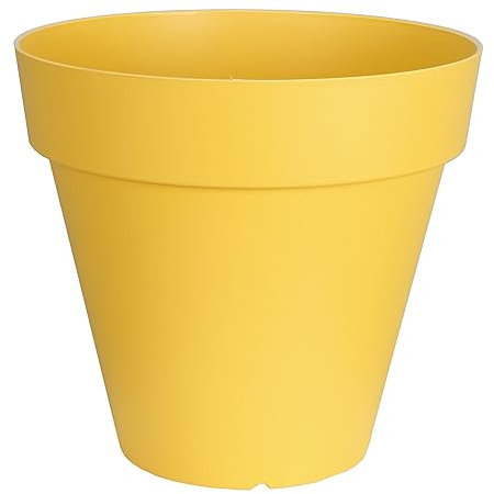 SISTAC Blumenkasten, Terrasse, rund, Gelb, Durchmesser 50 cm