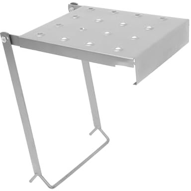 Housoutil Small Folding Work Platform Ladder Iron Platform Step Ladder Tool Holder for Professionals