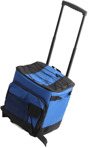 Rolling Cooler 35L Tela de Buey Fuga de Papel de Aluminio Bolsa de Enfriamiento Portátil con Ruedas para Pescar o IR a la Playa Nuestro Refrigerador con Ruedas el Rolling