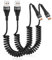 Cavo Lightning Spirale Compatibile con Apple Carplay, Cavo Lightning USB, Cavo per iphone, Cavo Lightning Retrattile con Trasmissione Dati, Cavo USB Lightning per iPhone Pad Pod