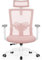 Daccormax Chaise Bureau Ergonomique, Chaise de Bureau Confortable à roulettes, Appui-tête et Accoudoirs Ajustables, Siège Bureau avec Le Support Lombaire, Maille Respirante, Rose
