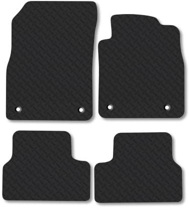 Vauxhall Cascada (2013-2018) 5mm Rubber Car Mats | Heavy Duty Rubber Tailored Fit Floor Mats Full Coverage Durable Waterproof Accessories Easy Clean Anti Slip Made in the UK