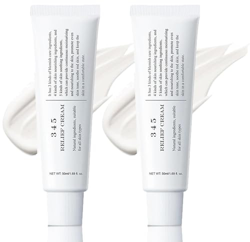 ARCHIDATE 2 Stück 345 Relief Cream - Tief Feuchtigkeitsspendende für Fettige Haut Gesicht - Gesichtsfeuchtigkeitscreme für Frauen Glatte Haut - 345 Soothing Gesichtscreme geschädigte Haut reparieren