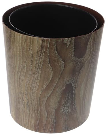 Cabilock Poubelle Ronde Vintage Couvercle Grosse Capacité Plastique Design Élégué pour Salon la Cuisine Salle de Bain Utilisation Polyvalente