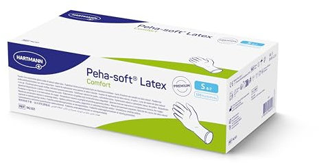 Peha-Soft latex comfort Untersuchungshandschuh, puderfrei, Gr; S, 100 Stück