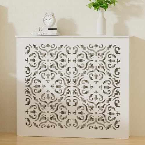 GSKFXJ Maison Cache Radiateur, Étagère De Radiateur Blanc 90cm De Hauteur, Moderne Tablette De Radiateur, Meuble Radiateur D'aération(70 * 90 * 15cm/27.6 * 35.4 * 5.9in)