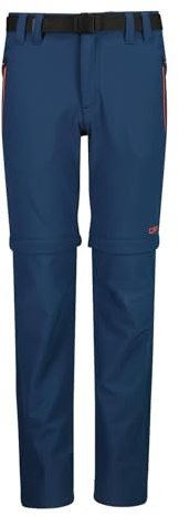 CMP Kid Zip Off Pant Midnight - 164 | 4-Wege-Stretch für Bewegungsfreiheit, schneller Feuchtigkeitstransport, Zip-Off-Funktion, atmungsaktives Material