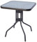 Mojawo® Bistrotisch Glas/Metall 60x60cm Antrhrazit/Dunkelgrau eckig Balkontisch Gartentisch Glastisch