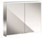 Emco Lichtspiegelschrank Prime 2, 800 mm, 2 Türen, Aufputzmodell, IP 20, Aluminium/Spiegel, Glas, Chrom, 80 cm