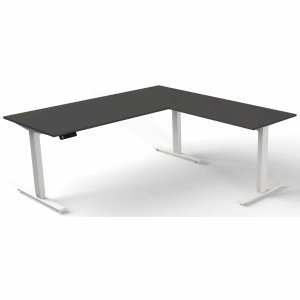 Kerkmann Schreibtisch Move 3 elektr. höhenverstellbar BxT 180x180cm + Anbautisch anthrazit