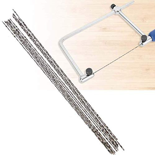 12pcs Scroll Saw Blades with Spiral Teeth for Wood, Metal, Plastic Cutting - Fits Most Major Saw Brands, Woodworking, Carving, Size 6