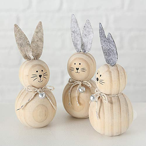 Boltze Hase Benji 3sort H13cm Material: Pinie