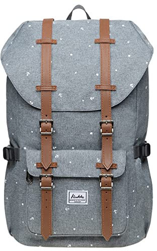 KAUKKO Rucksack Damen Herren Schulranzen 18 Zoll Backpack für 13 Notebook Lässiger Daypacks, 47 * 28 * 16cm, 19L, Large