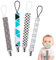 Schnullerkette Baumwolle Schnullerband Baby Schnullerketten für Neugeboren Mädchen und Jungs Lätzchen Dreieckstuch Sauger Schnuller 4 Stücke