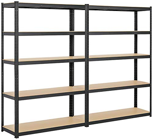 Yaheetech 2X Lagerregal 180 x 120 x 45 cm Kellerregal Steckregal Werkstattregal Schwerlastregal belastbar bis 875kg
