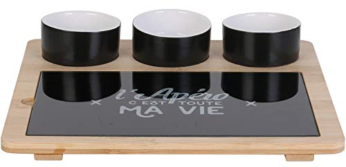 Cook Concept - Ka4594 - Plateau Bambou avec Planche et Coupelle X3 Art de La Table Service de Table Plateau et Corbeille
