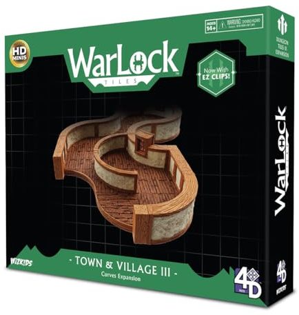 WizKids LLC, Warlock Tiles: Town & Village III - Curves, Accessory, Ages 14+