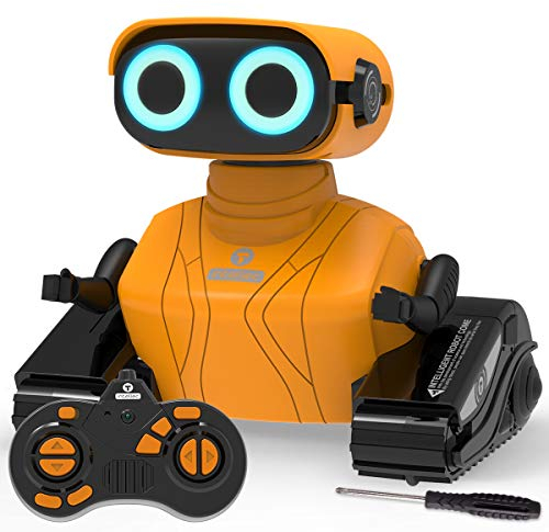 REMOKING RC Roboter Kinder Spielzeug, Spielzeug Roboter mit Ton und Licht, Spielzeug Geschenk für Jungen und Mädchen (Orange)