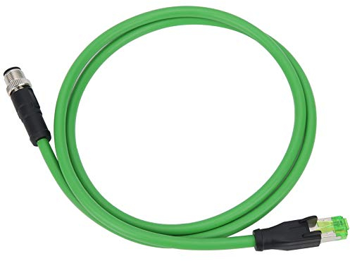 LiebeWH Ethernet Kabel, M12 auf RJ45-Patchkabel 4Pin-Netzwerkkabel IP67 Wasserdichtes Industrielle Netzwerk Ethernetkabel