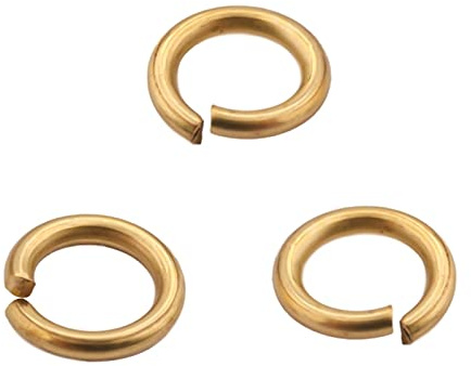 DUNGS 200pcs Raw Brass Open Jump Rings & Split Ring für Ohrringe Circle Connectors Armband Machen DIY Schmuckzubehör Zubehör