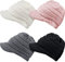 SATINIOR Damen-Winter-Strickmütze, Winterkrempe, Beanie-Mütze für Damen, Slouchy Beanie-Mütze mit Visier, warme Zeitungsjungen-Schädelmütze, Schwarz, Grau, Weiß, Rosa, Einheitsgröße
