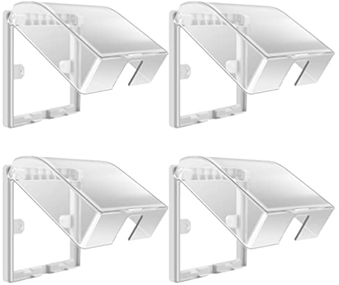 TOPBATHY 4 Stück Schalter Wasserdichte Abdeckung Klares Schaltgehäuse Wandverkleidung Außensteckdosenabdeckung Kindersichere Steckerabdeckung Lichtschalter Schutz Kleinkind Lampe Aus Acryl