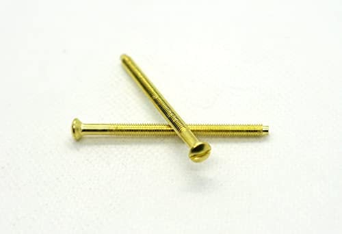 Electrical screws Brass finish M3.5 x 50mm or 75mm for sockets, plugs or switches Pack of 8 (50mm)