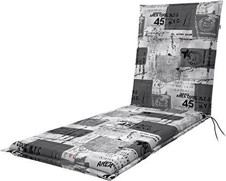 Doppler / Rollliege Living/Gartenliege Auflage/Rollliege/ca. 195 x 60 x 6 cm/Grau Weiß