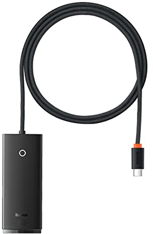 Baseus HUB Lite Series 4in1 USB-C to 4xUSB 3.0 + 1x Type-C 15W, with 1m Cable Black (WKQX030401)