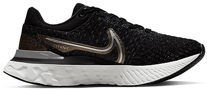 NIKE Infinity React 3 Women's Trainers Sneakers Running Shoes DD3024 (Black/Anthracite/Metallic Copper/Metallic Silver 009) UK4 (EU37.5)
