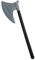 Tradineur Hache Viking en plastique pour carnaval, Halloween et célébrations Gris Hauteur 75 cm
