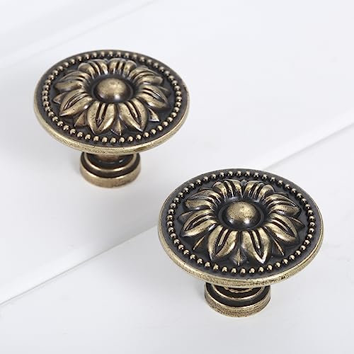 Mgoodoo 2 Stück Vintage Knäufe für Türen von Möbelstücken, antikbronze, für Küchenschränke, Schränke, Kommoden, Durchmesser 32mm