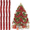 Weihnachtsbaum Lametta Girlande Rot, Christbaumschmuck, Weihnachtsgirlande