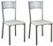 SHIITO | Pack de 2 Sillas de Cocina | Asientos de Polipiel Blanco | Modelo Sochi