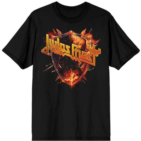 Rock Off officially licensed products Judas Priest 'United We Stand' (Noir) T-shirt unisexe, L
